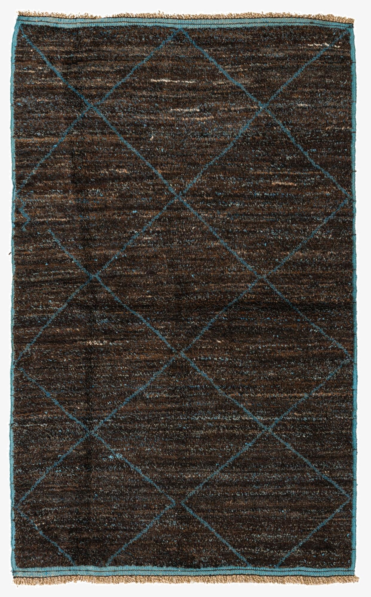  5' 1 x 8' 1  Hand Knotted Moroccan Wool Rug