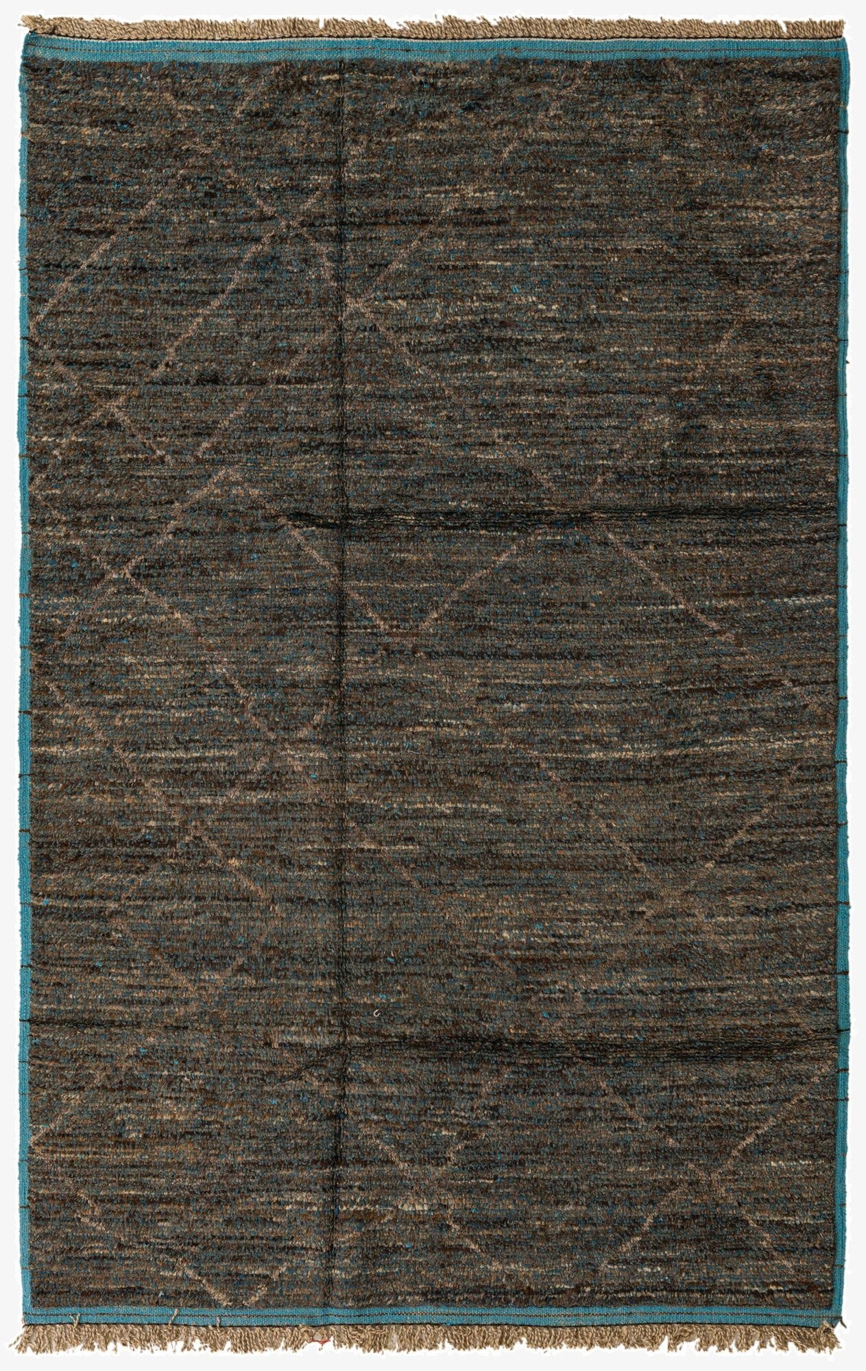  6' x 9' 5  Hand Knotted Moroccan Wool Rug