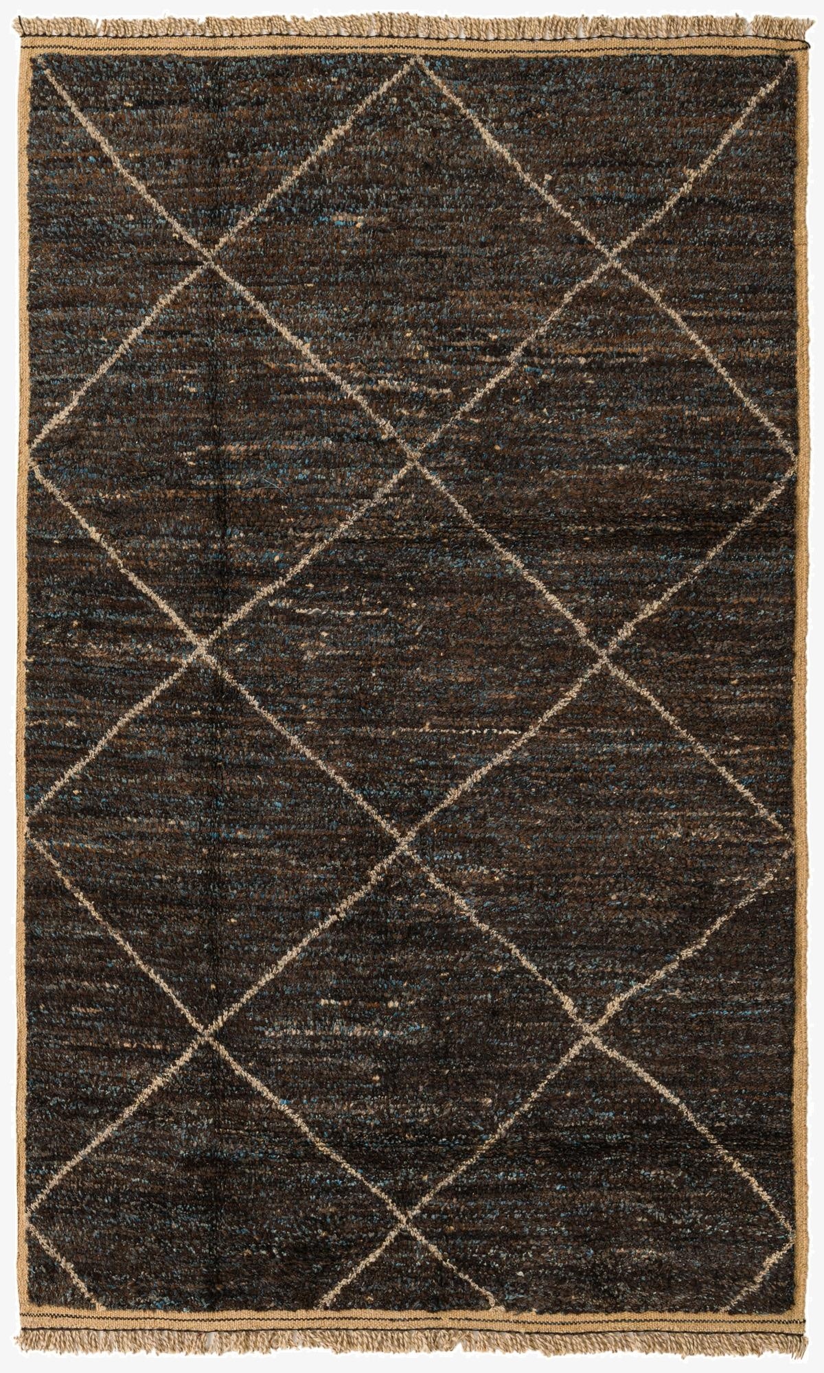  5' 3 x 8' 7  Hand Knotted Moroccan Wool Rug