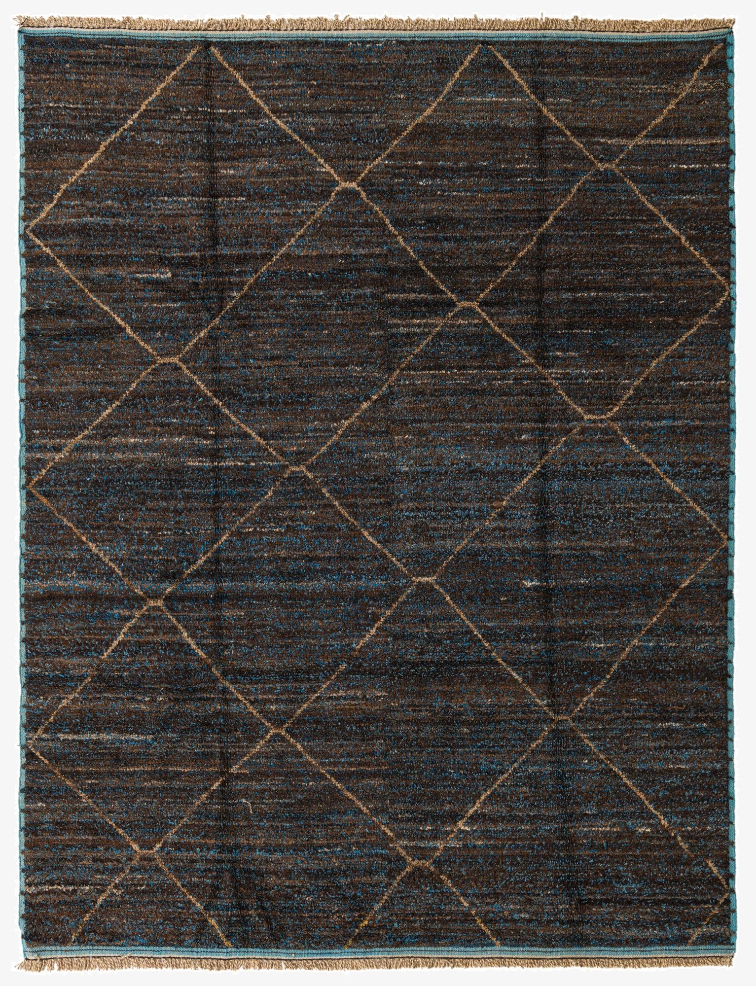 8' 1 x 10' 6  Hand Knotted Moroccan Wool Rug