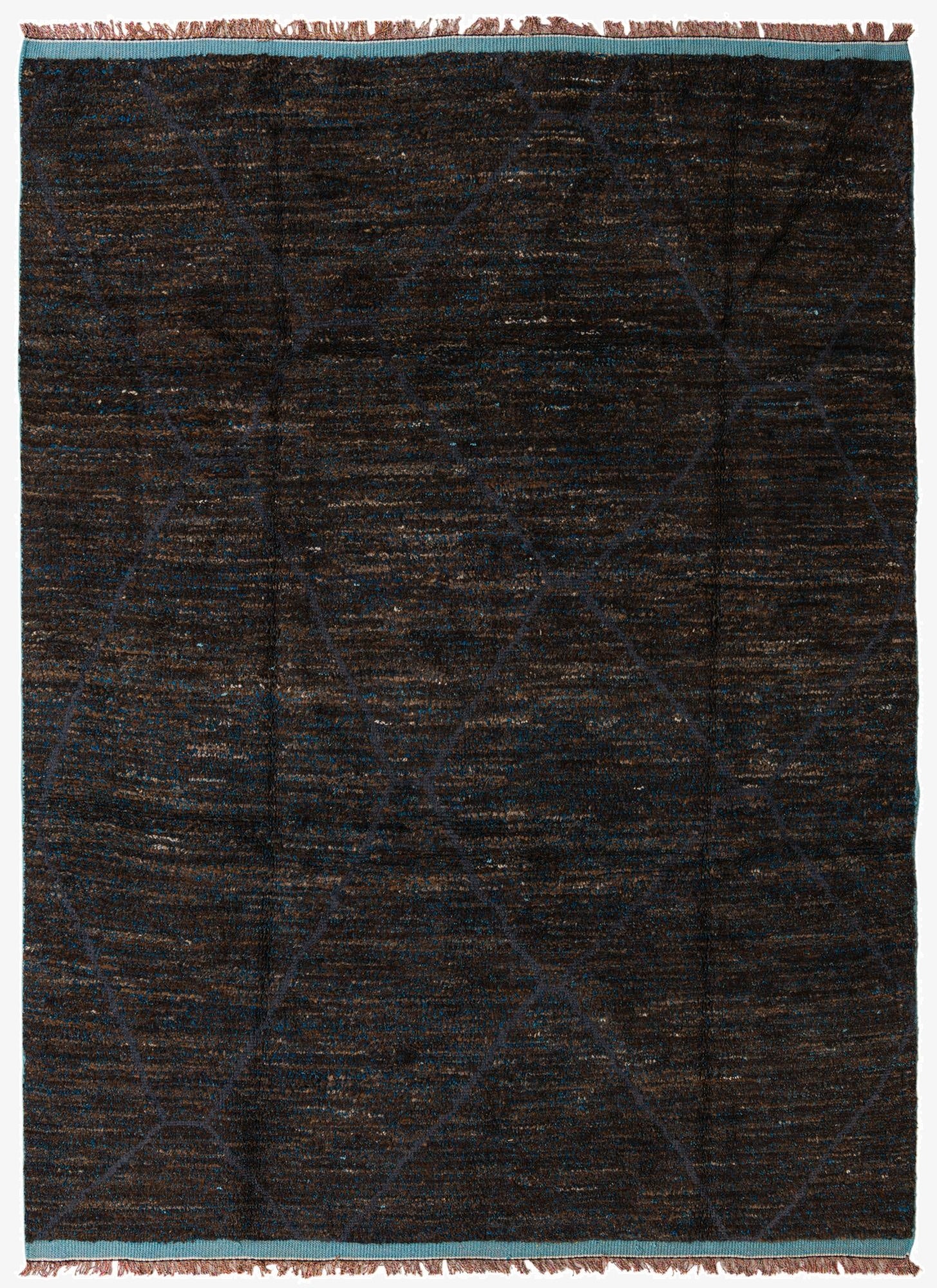  7' 9 x 10' 6  Hand Knotted Moroccan Wool Rug