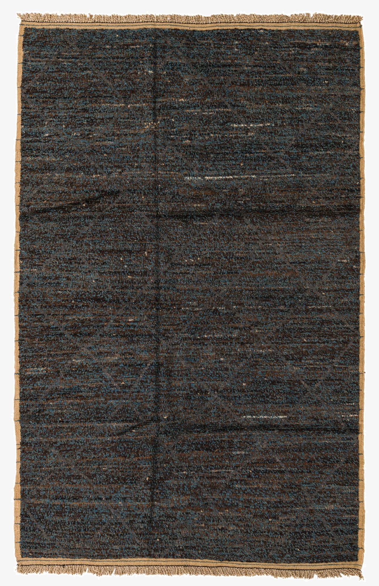  6' 2 x 9' 6  Hand Knotted Moroccan Wool Rug