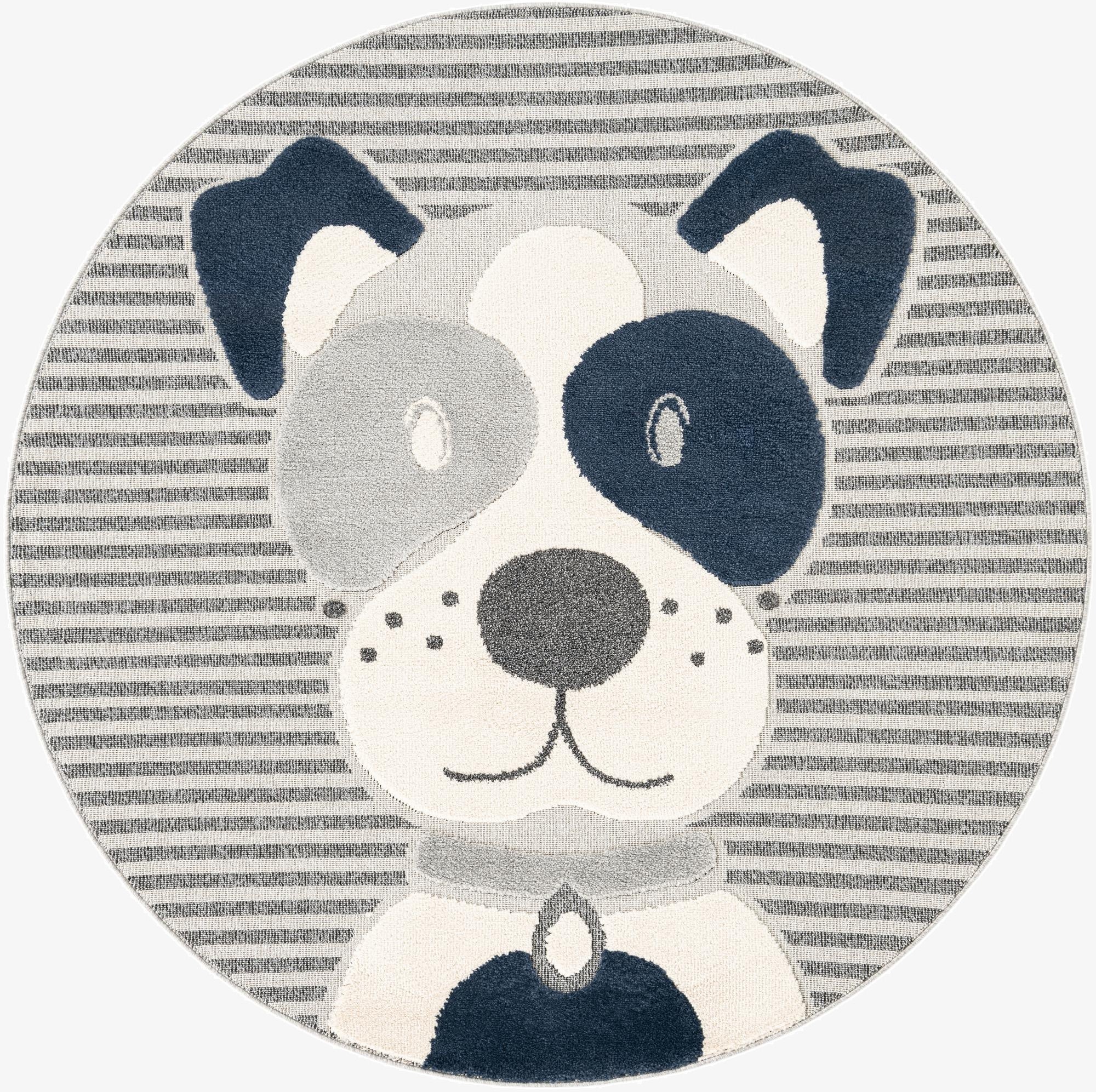  7' x 7' Whimsy Kids Round Rug