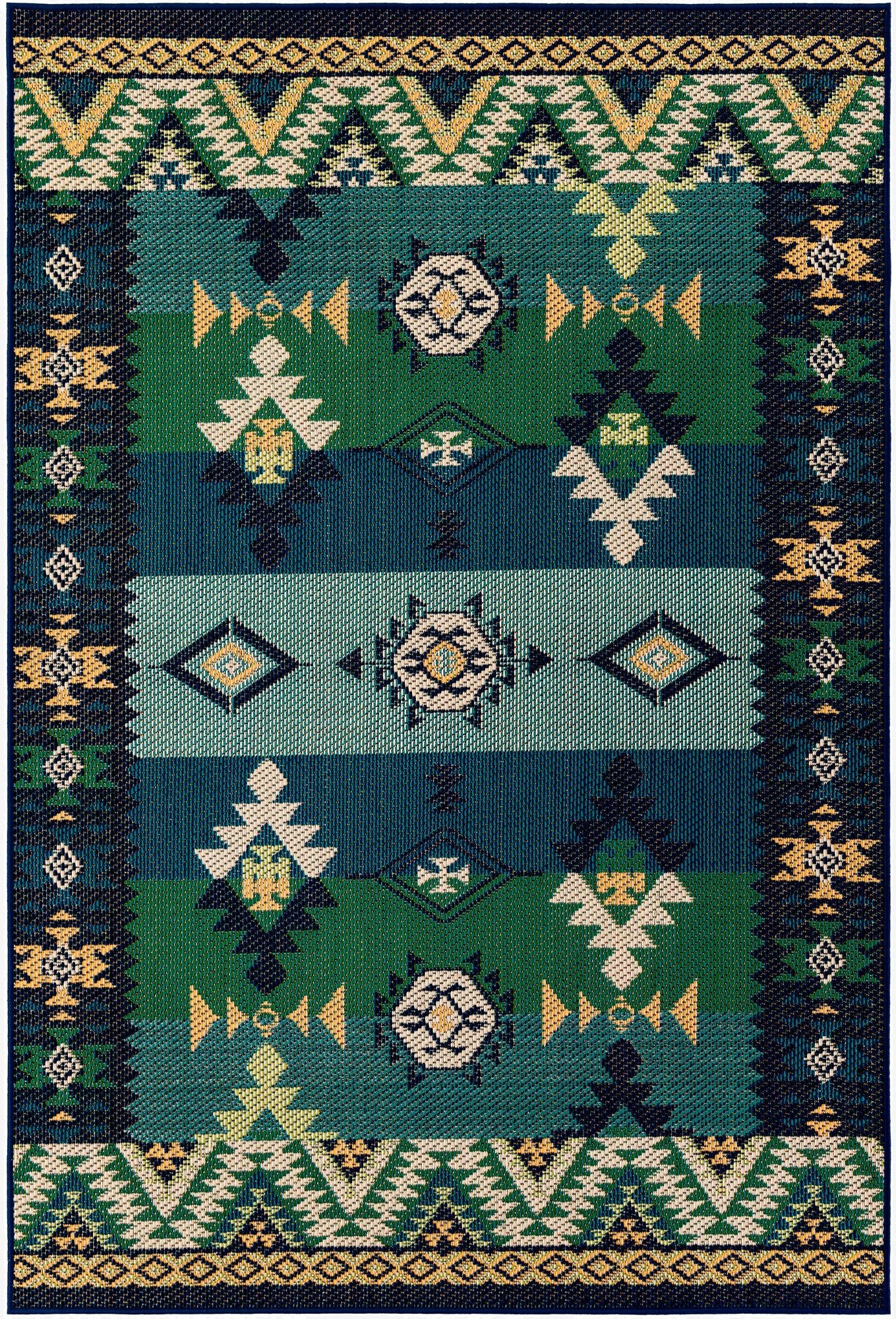  5' 3 x 8'  Washable Baja Indoor / Outdoor Rug