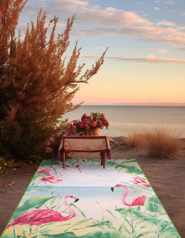 Detail image of  4' x 6'  Washable Jill Zarin Caribbean Dominica Indoor / Outdoor Rug