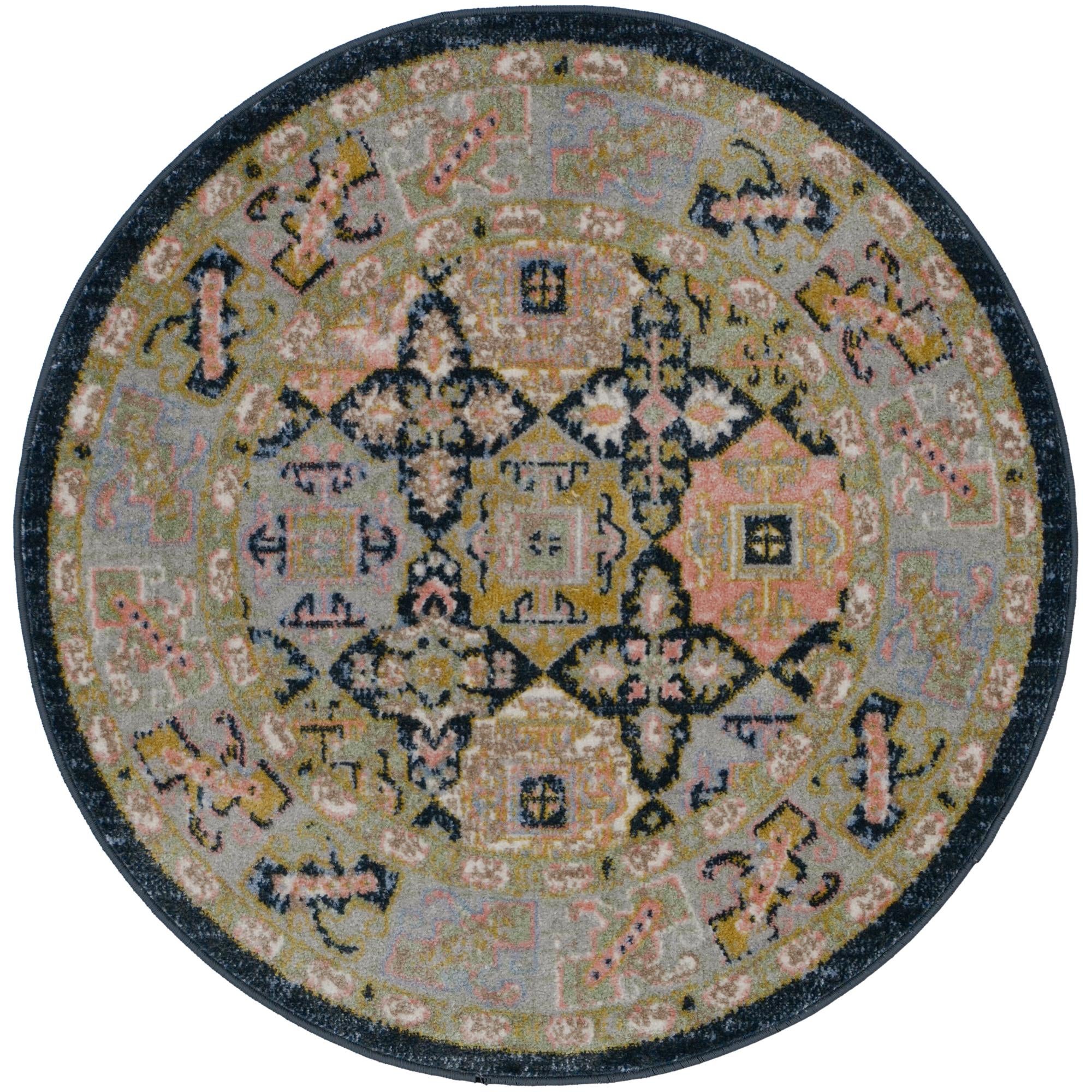  3' 3 x 3' 3 Kamala Washable Round Rug