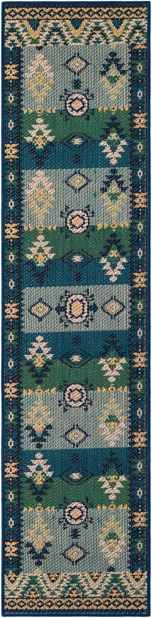  2' x 8'  Washable Baja Indoor / Outdoor Runner Rug