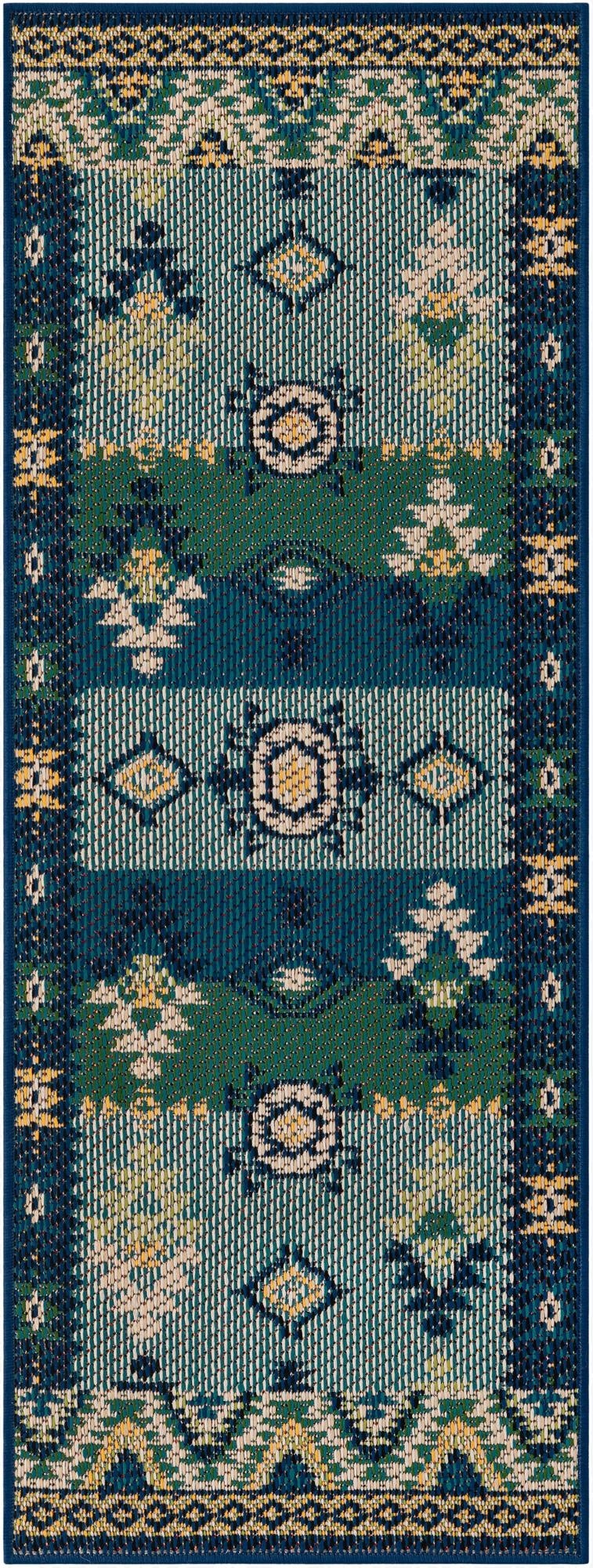  2' x 5'  Washable Baja Indoor / Outdoor Runner Rug