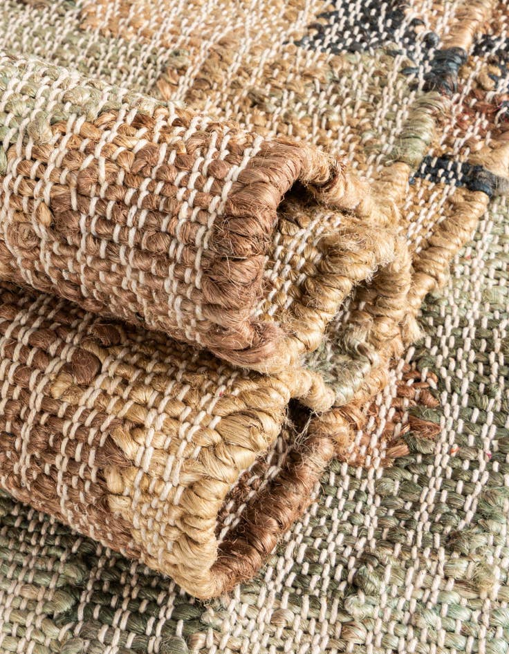 Detail image of  2' x 6' 1  Hand Woven Kala Handwoven Jute Runner Rug