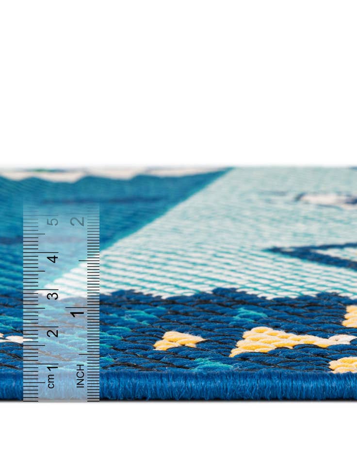 Detail image of  7' 10 x 7' 10  Washable Baja Indoor / Outdoor Square Rug