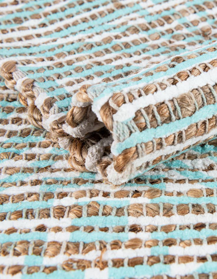 Detail image of  4' 1 x 6' 1  Hand Woven Chenille Jute Rug
