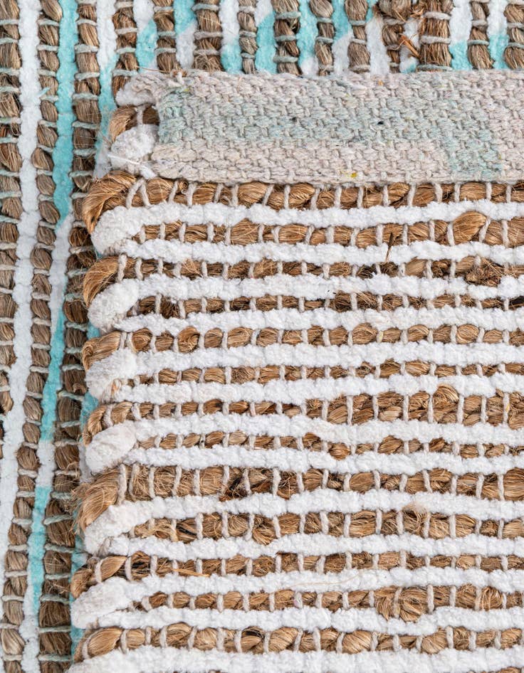 Detail image of  4' 1 x 6' 1  Hand Woven Chenille Jute Rug
