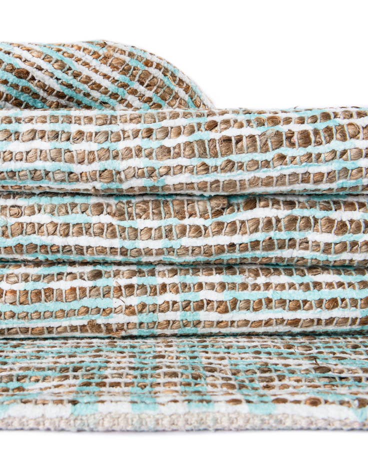 Detail image of  4' 1 x 6' 1  Hand Woven Chenille Jute Rug