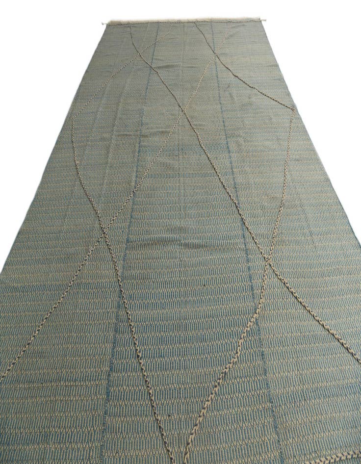 Detail image of  9' 10 x 14' 10  Hand Knotted Moroccan Wool Rug