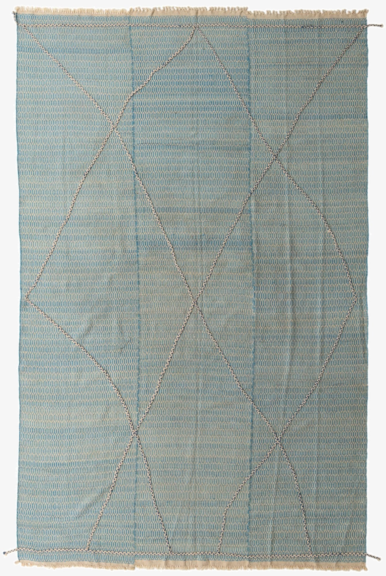  9' 10 x 14' 10  Hand Knotted Moroccan Wool Rug