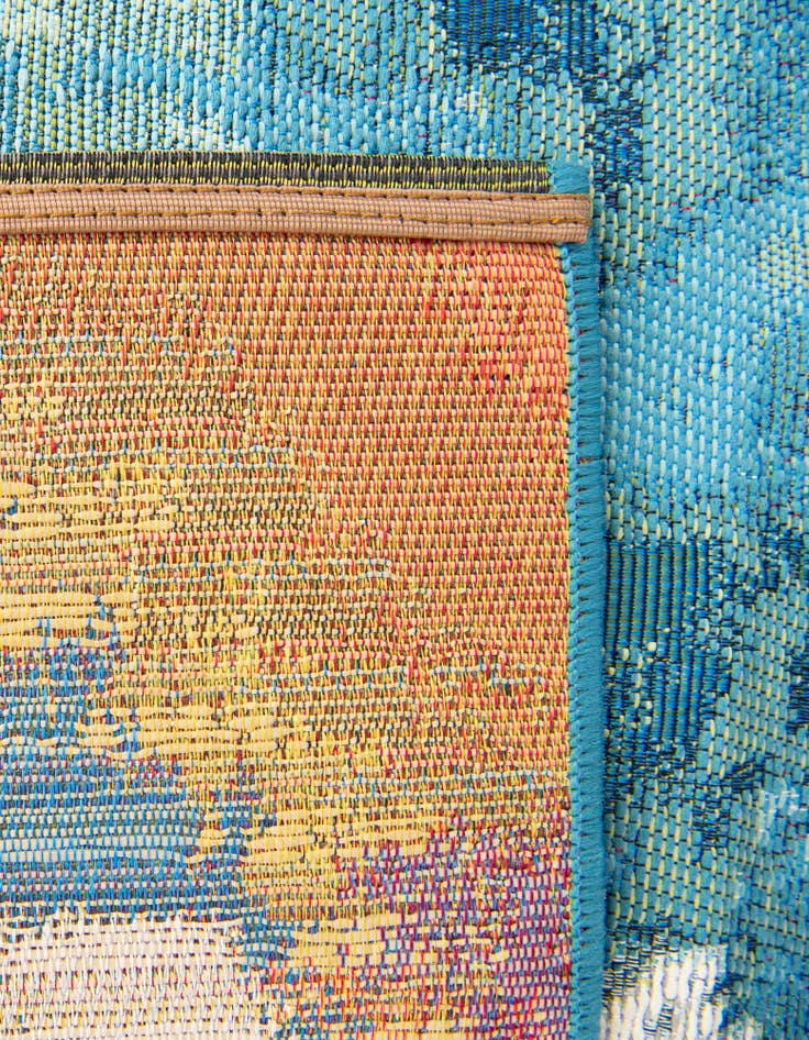 Detail image of  2' x 3' 1  Washable Modern Indoor / Outdoor Rug