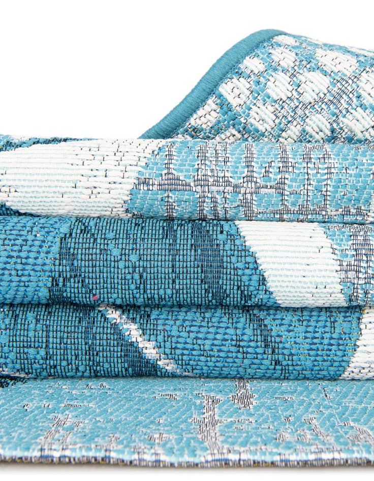 Detail image of  4' 1 x 6' 1  Washable Modern Indoor / Outdoor Rug