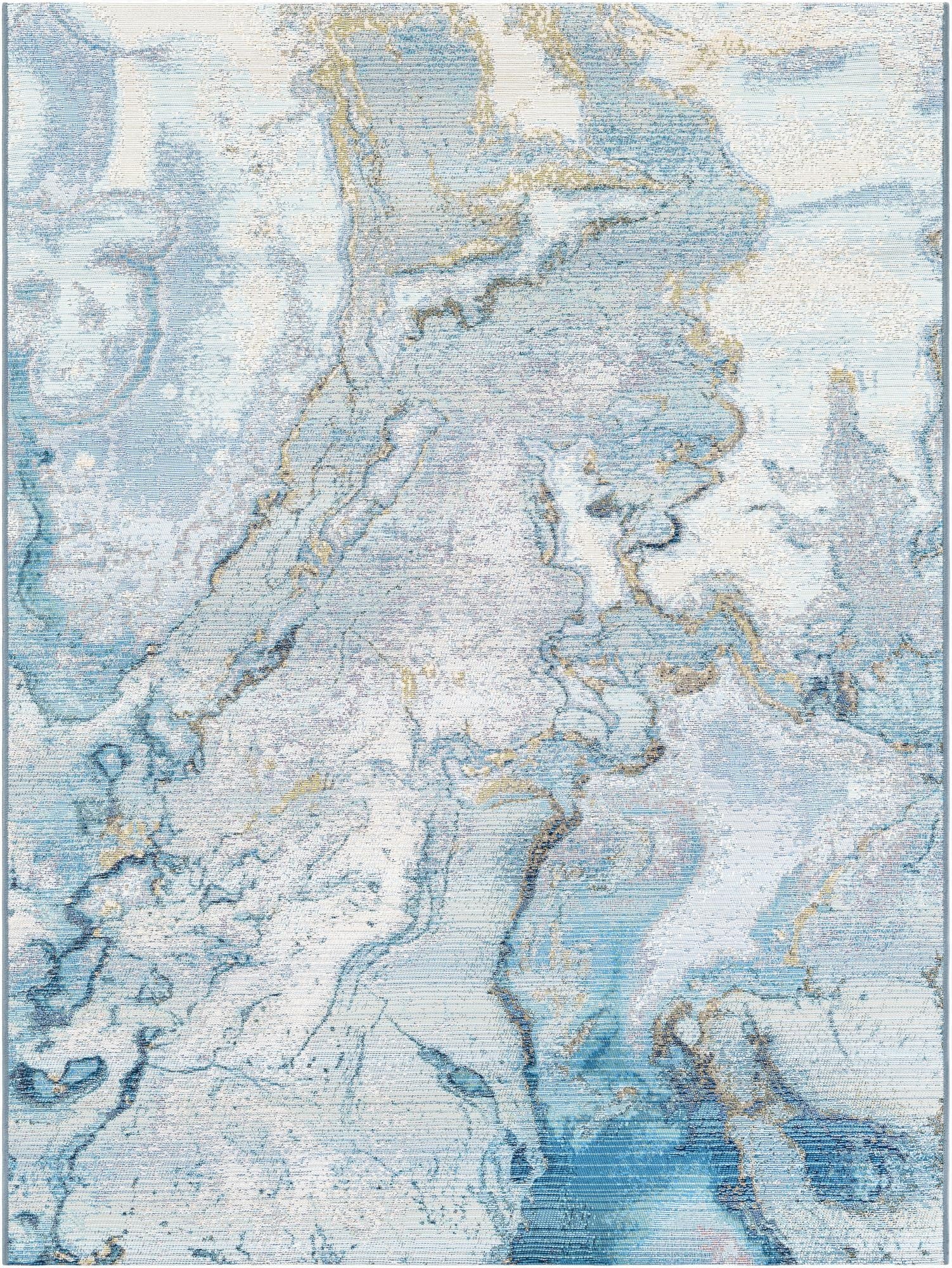  5' 3 x 7'  Washable Modern Indoor / Outdoor Rug