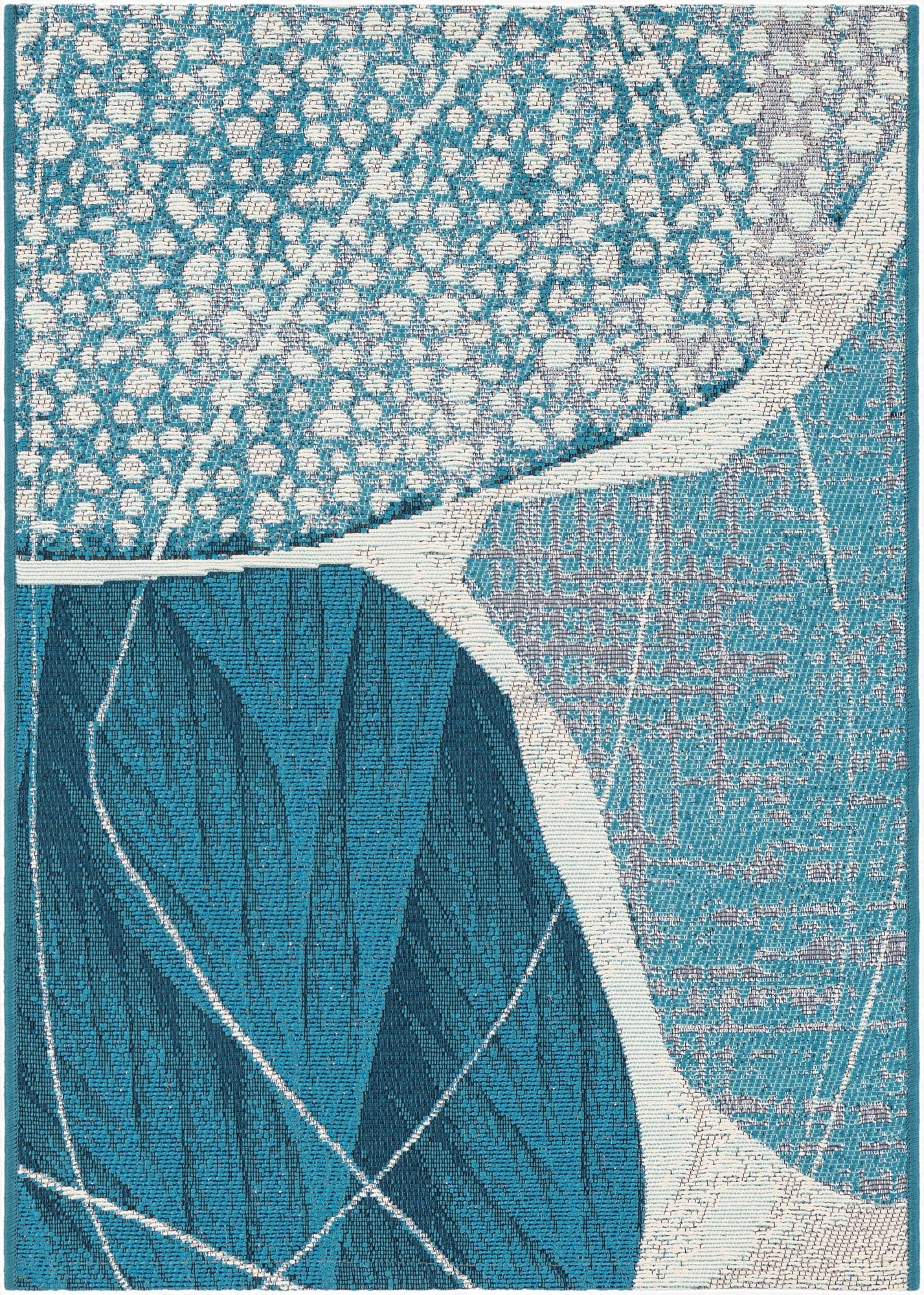  2' x 3' 1  Washable Modern Indoor / Outdoor Rug