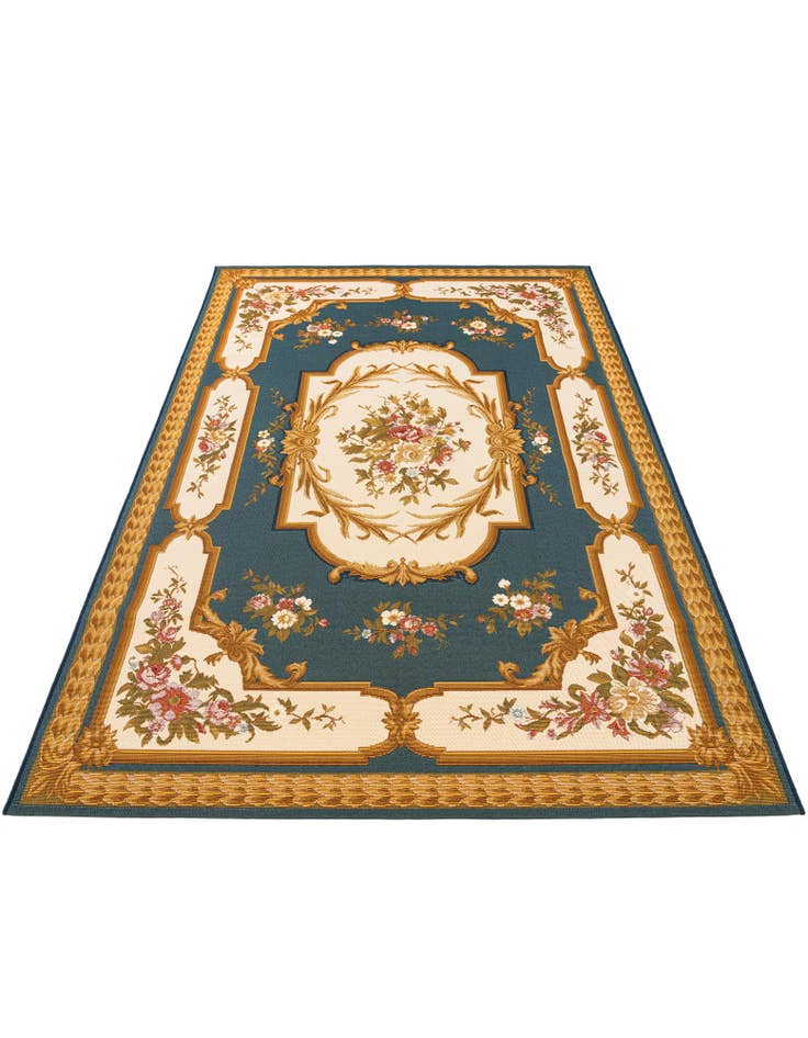 Detail image of  5' 2 x 7' 7  Washable Traditional Indoor / Outdoor Rug