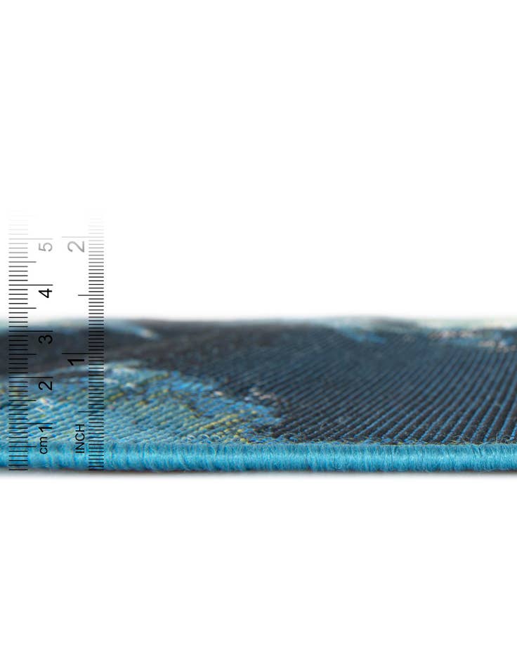 Detail image of  5' 3 x 5' 3  Washable Modern Indoor / Outdoor Round Rug