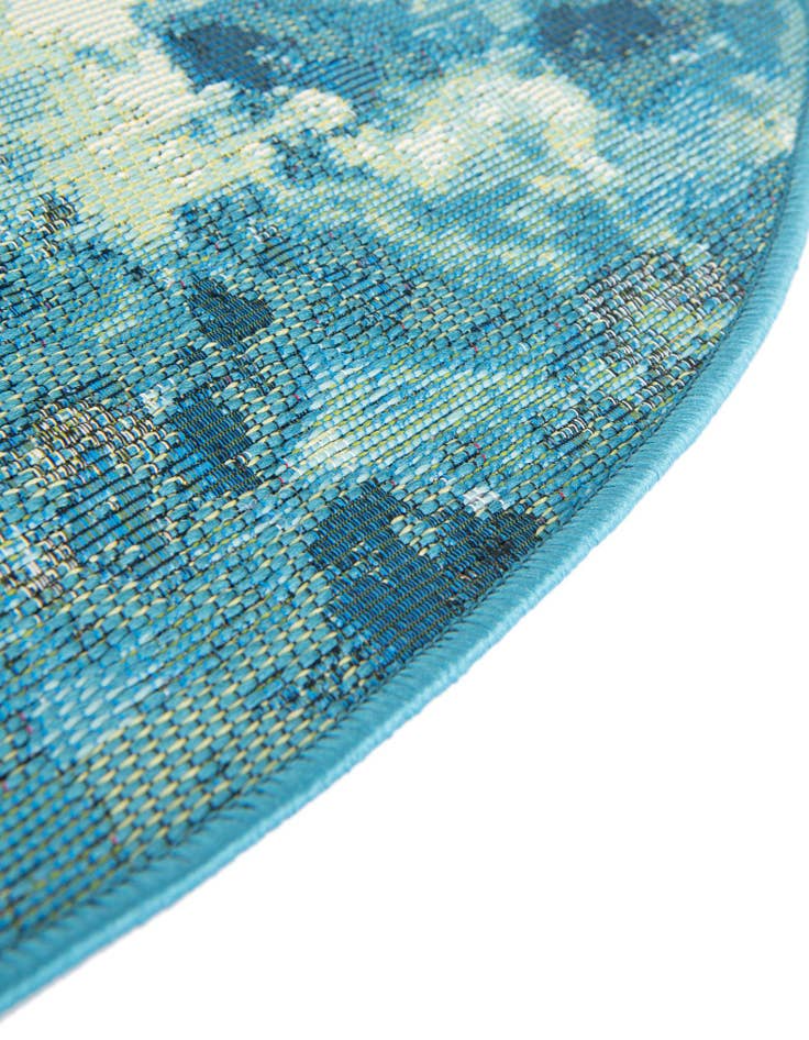 Detail image of  5' 3 x 5' 3  Washable Modern Indoor / Outdoor Round Rug