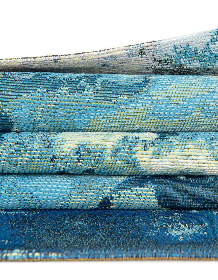 Detail image of  5' 3 x 5' 3  Washable Modern Indoor / Outdoor Round Rug