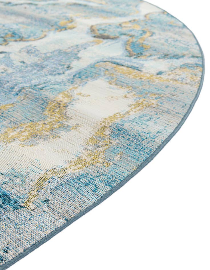 Detail image of  7' 10 x 7' 10  Washable Modern Indoor / Outdoor Round Rug