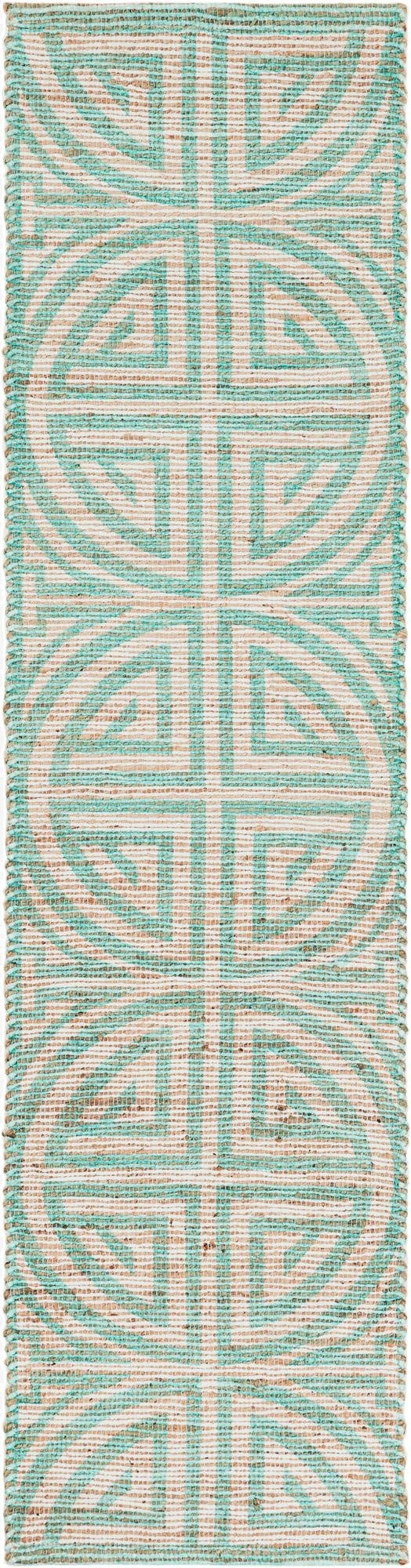  2' 2 x 8'  Hand Woven Chenille Jute Runner Rug