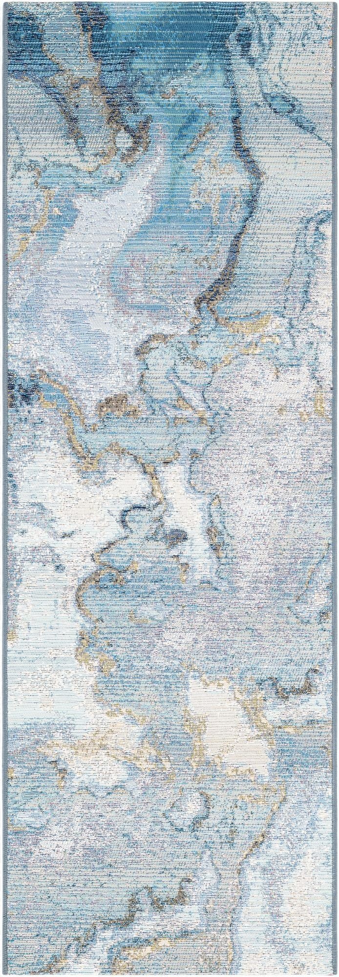  2' x 6'  Washable Modern Indoor / Outdoor Runner Rug