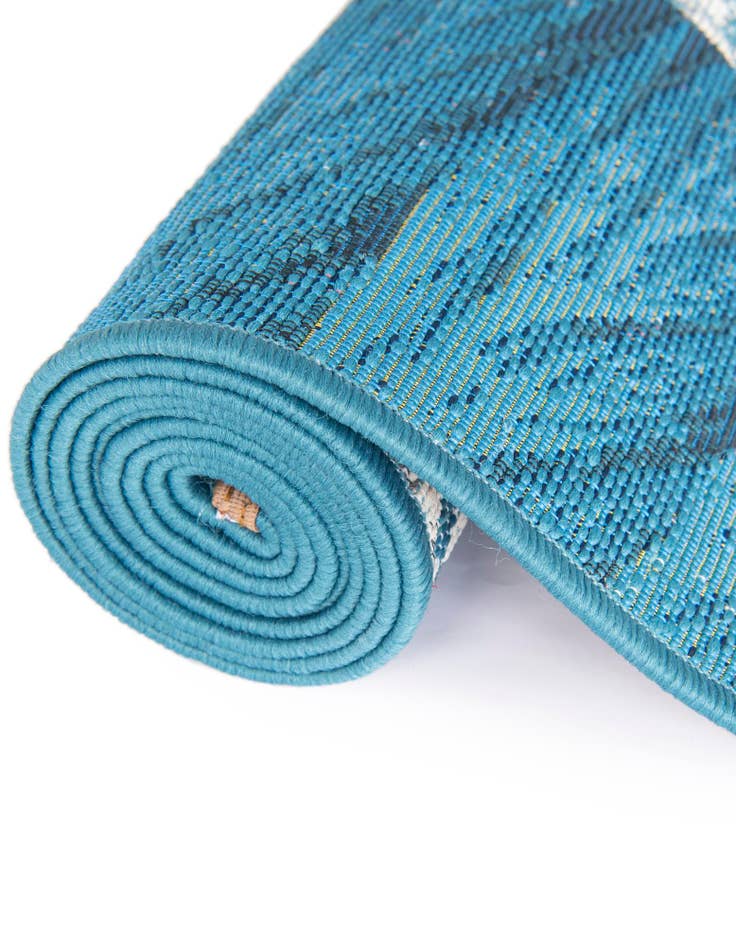 Detail image of  10' x 10'  Washable Modern Indoor / Outdoor Square Rug