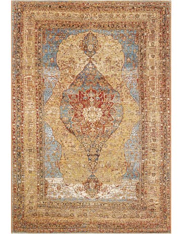 6' x 9' Washable Traditional Indoor / Outdoor Rug