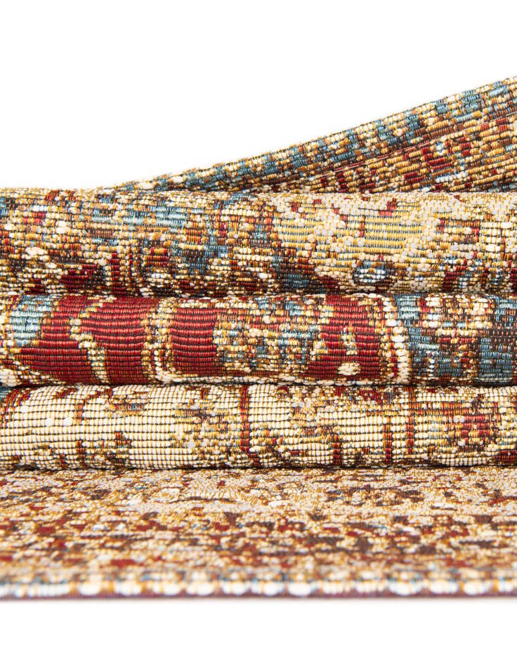 Detail image of  10' x 10'  Washable Traditional Indoor / Outdoor Square Rug