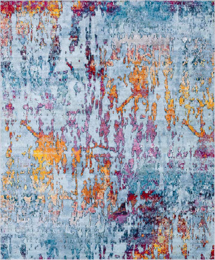 Blue and Multicolor 8' x 10' Starlight Rug | Rugs.com