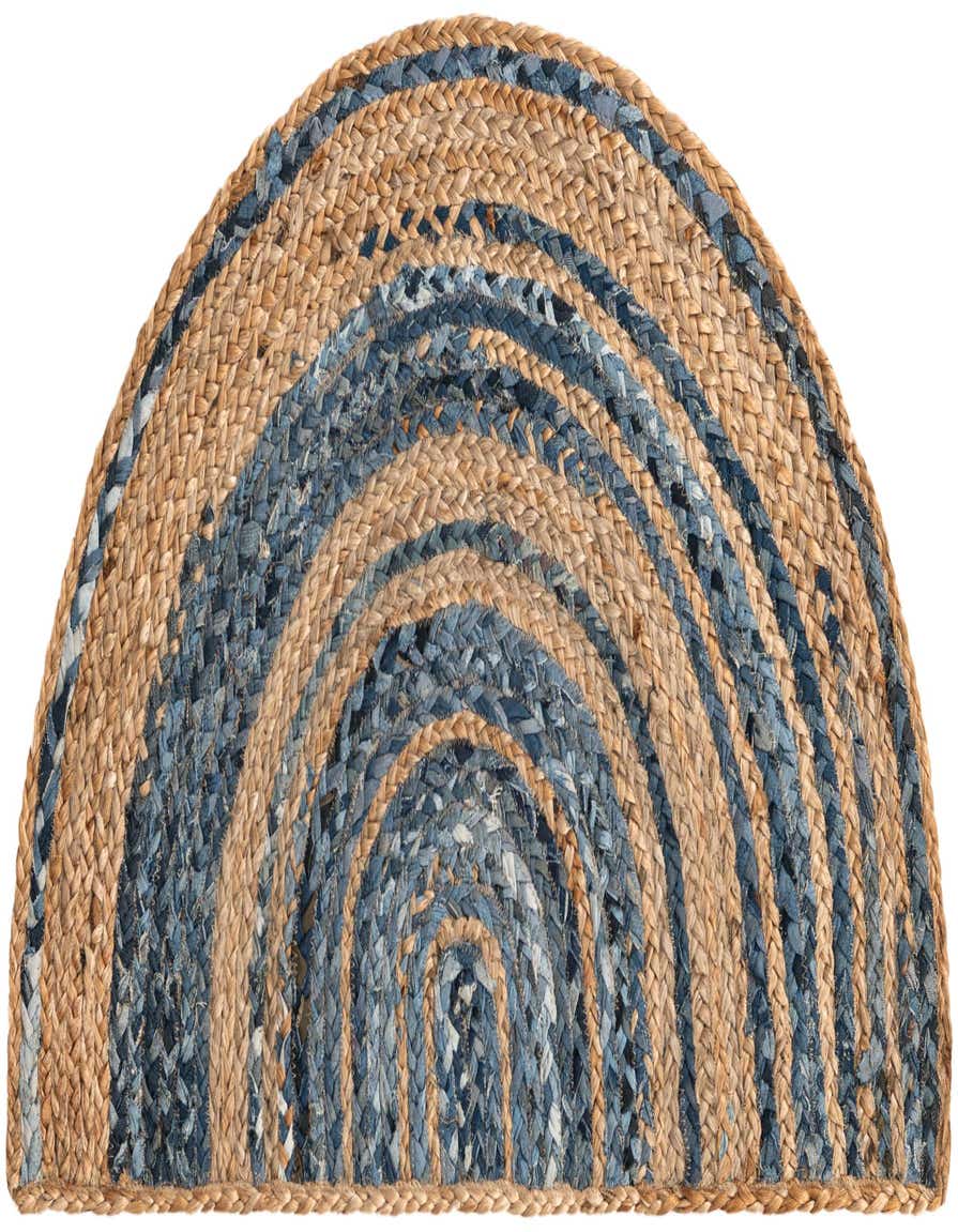 Primary image  2' 2 x 3' 7  Hand Braided Chindi Hearth Rug