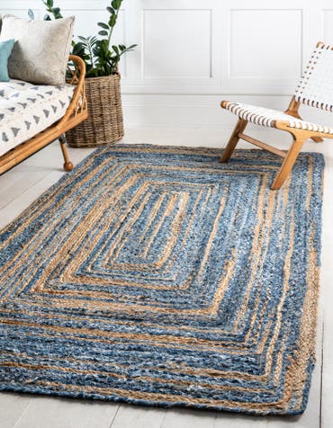  8' x 10'  Hand Braided Chindi Rug