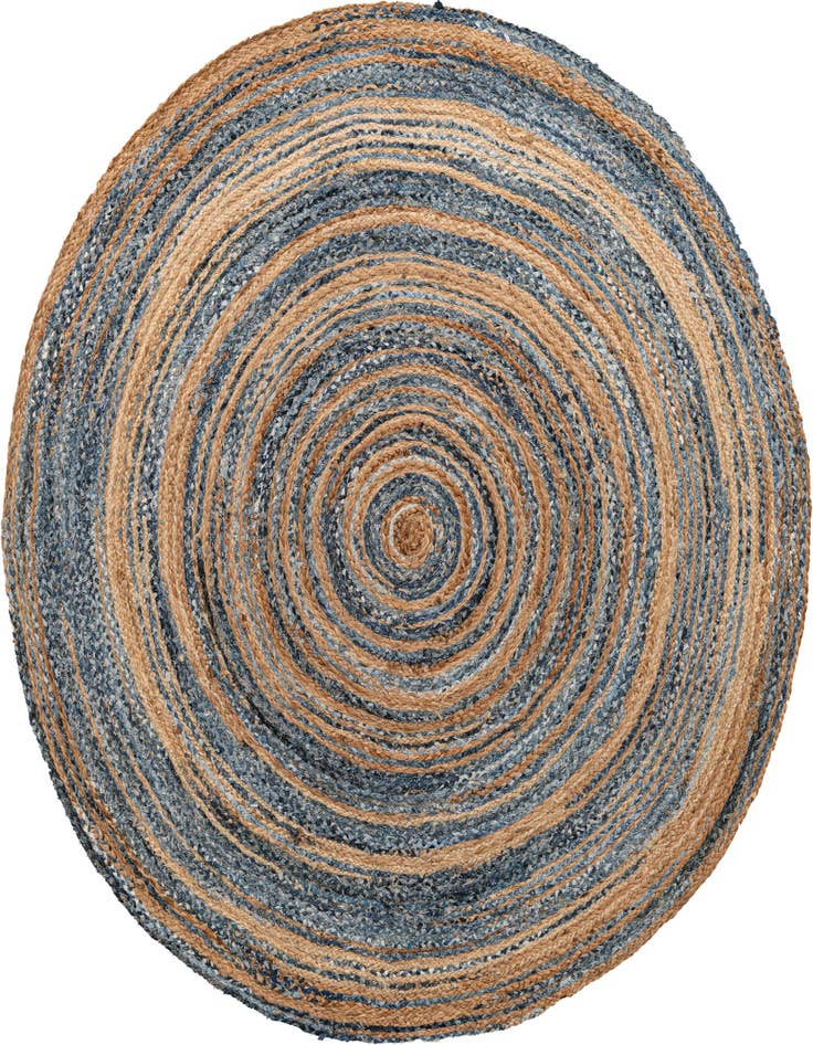 Detail image of 8' x 8' Handmade Braided Chindi Round Rug