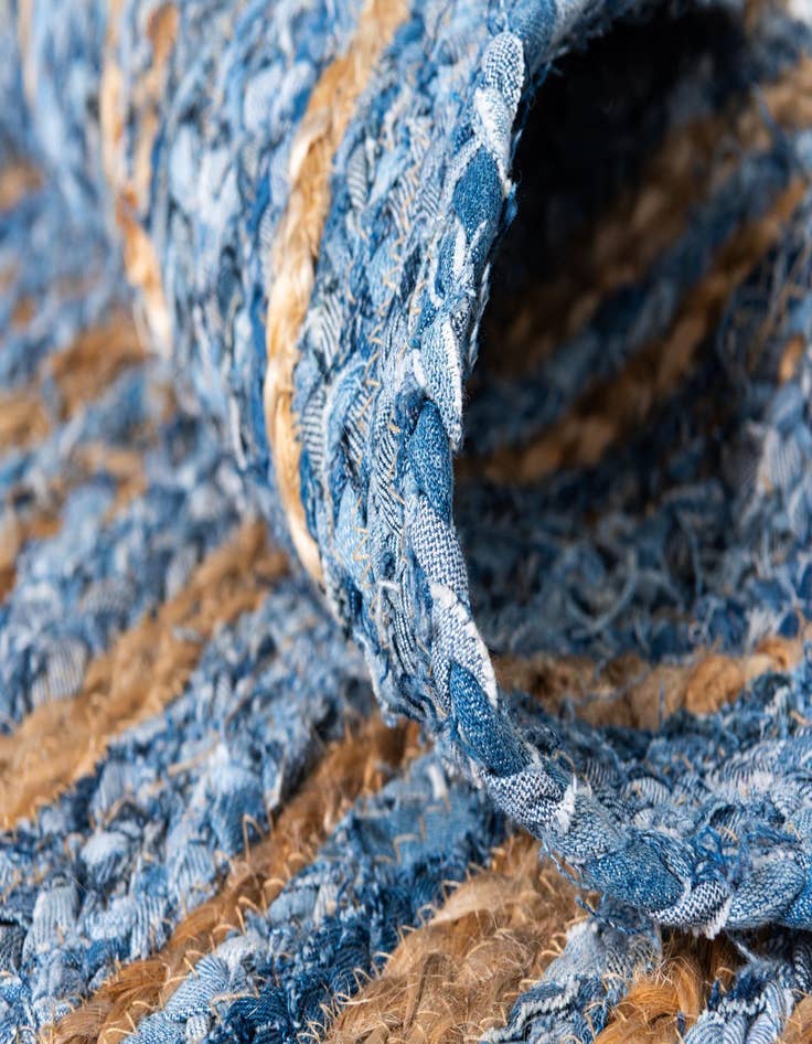 Detail image of  2' 6 x 6' 1  Hand Braided Chindi Runner Rug