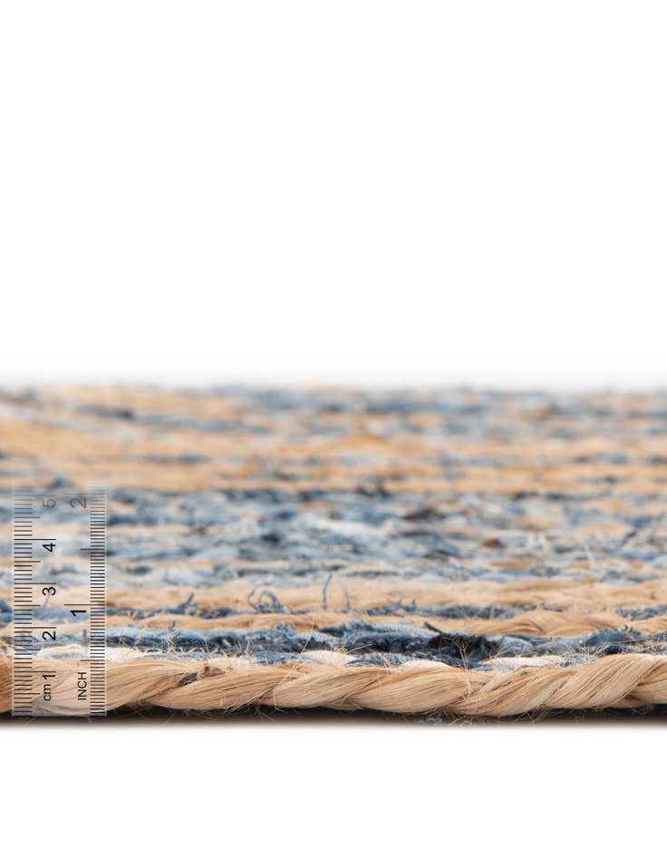 Detail image of  2' 6 x 6' 1  Hand Braided Chindi Runner Rug