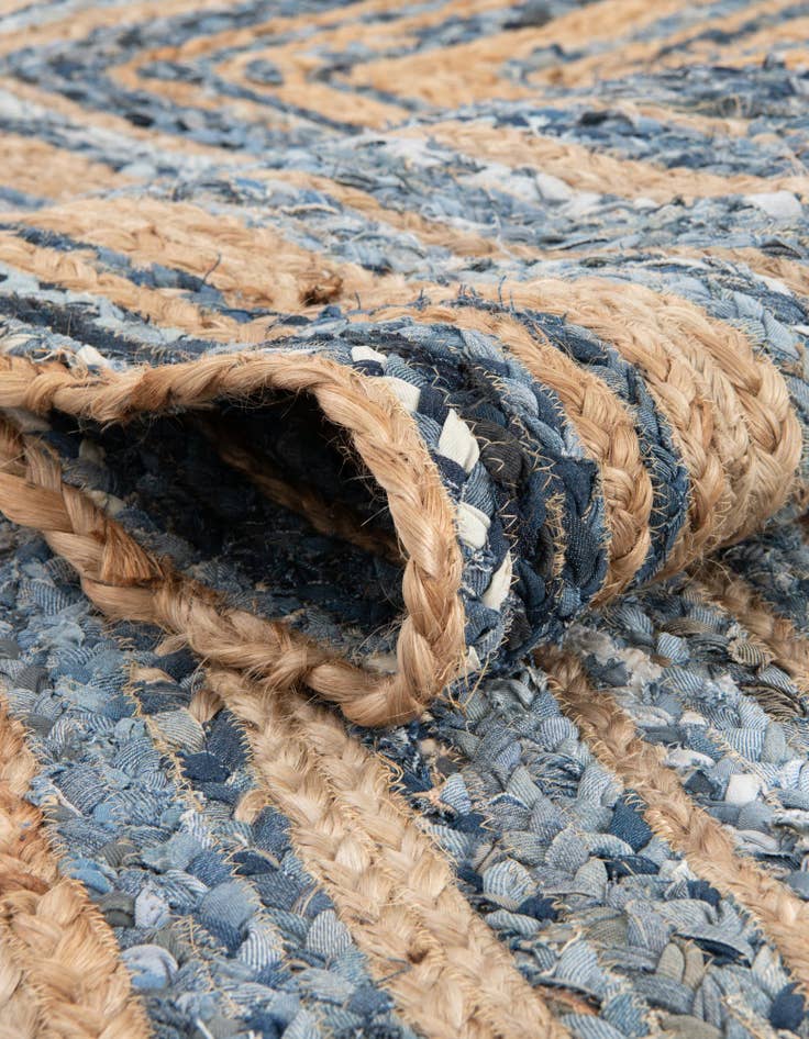 Detail image of  2' 6 x 6' 1  Hand Braided Chindi Runner Rug