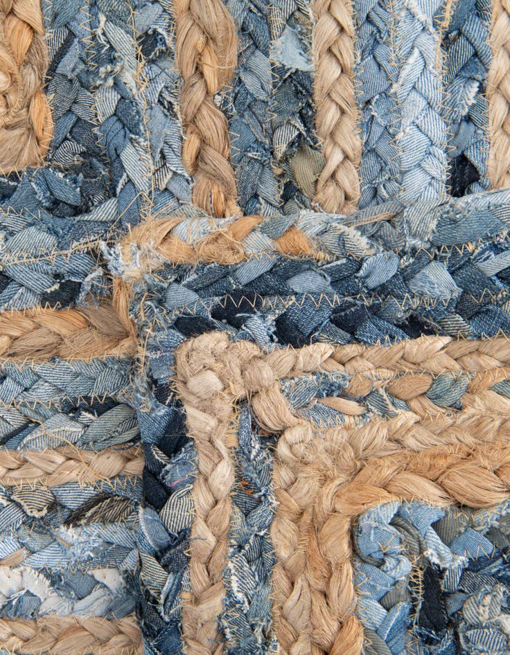 Detail image of  2' 6 x 6' 1  Hand Braided Chindi Runner Rug