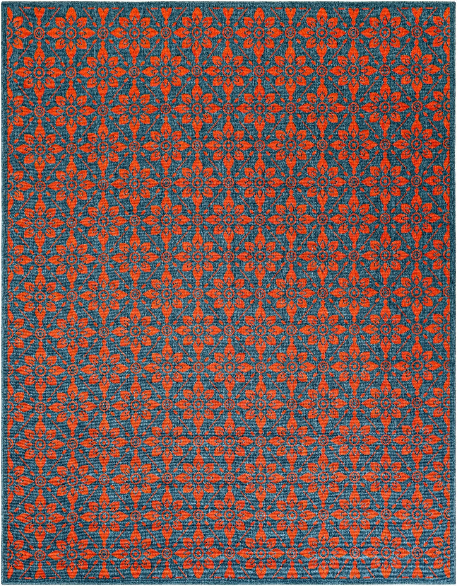  7' 10 x 10'  Washable Lattice Indoor / Outdoor Rug