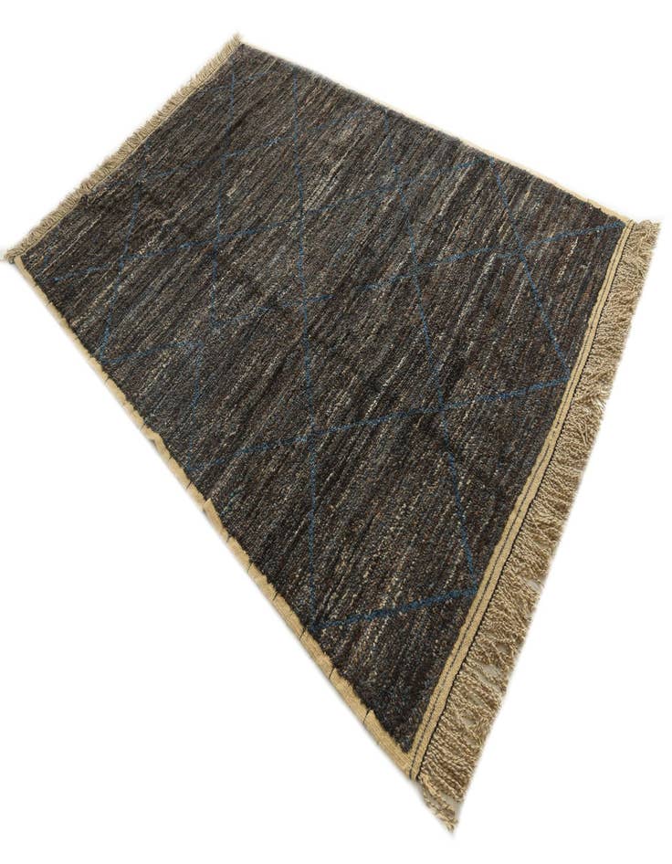 Detail image of  6' 2 x 9' 3  Hand Knotted Moroccan Wool Rug