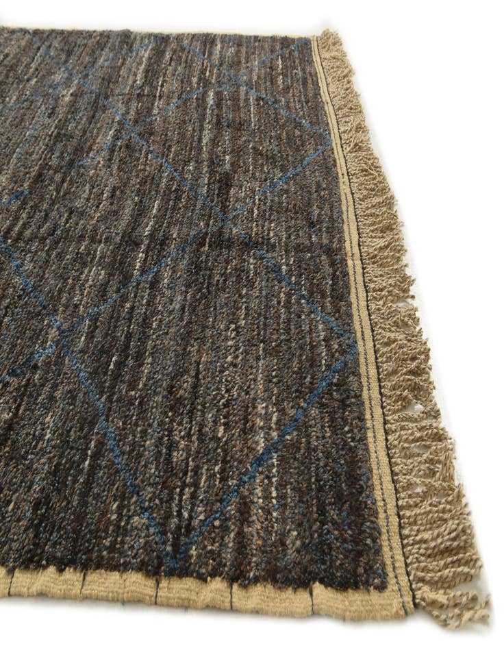 Detail image of  6' 2 x 9' 3  Hand Knotted Moroccan Wool Rug