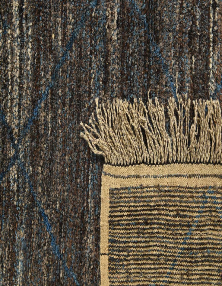 Detail image of  6' 2 x 9' 3  Hand Knotted Moroccan Wool Rug