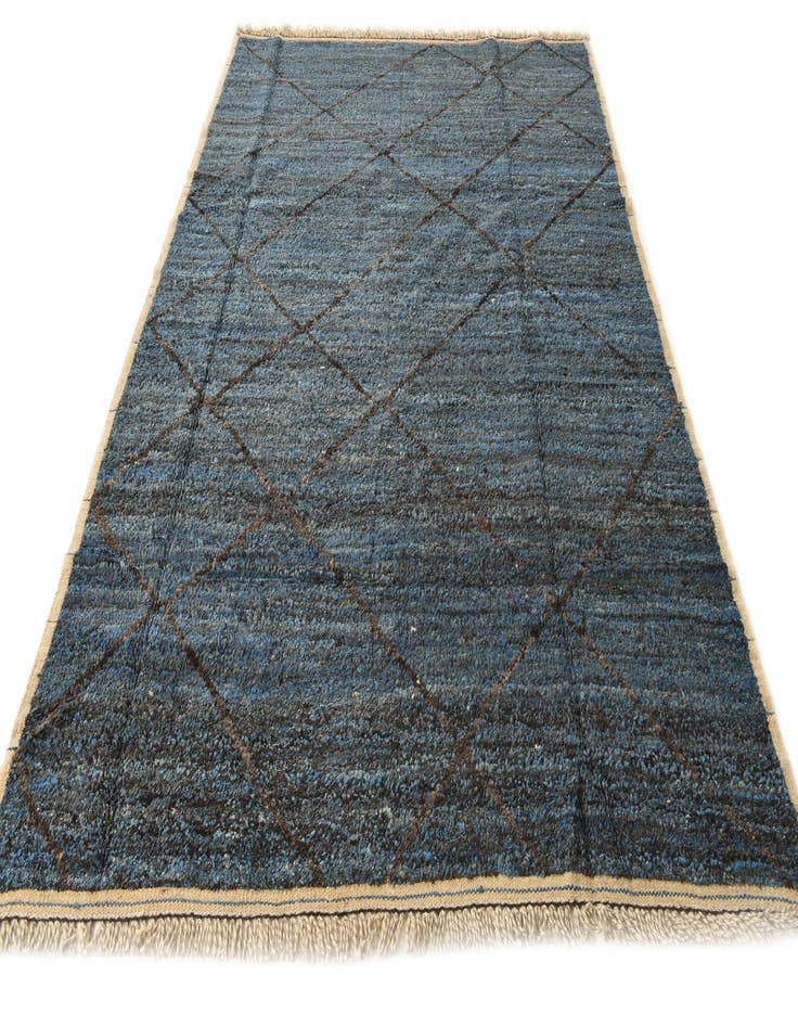 Detail image of  6' 4 x 9' 3  Hand Knotted Moroccan Wool Rug