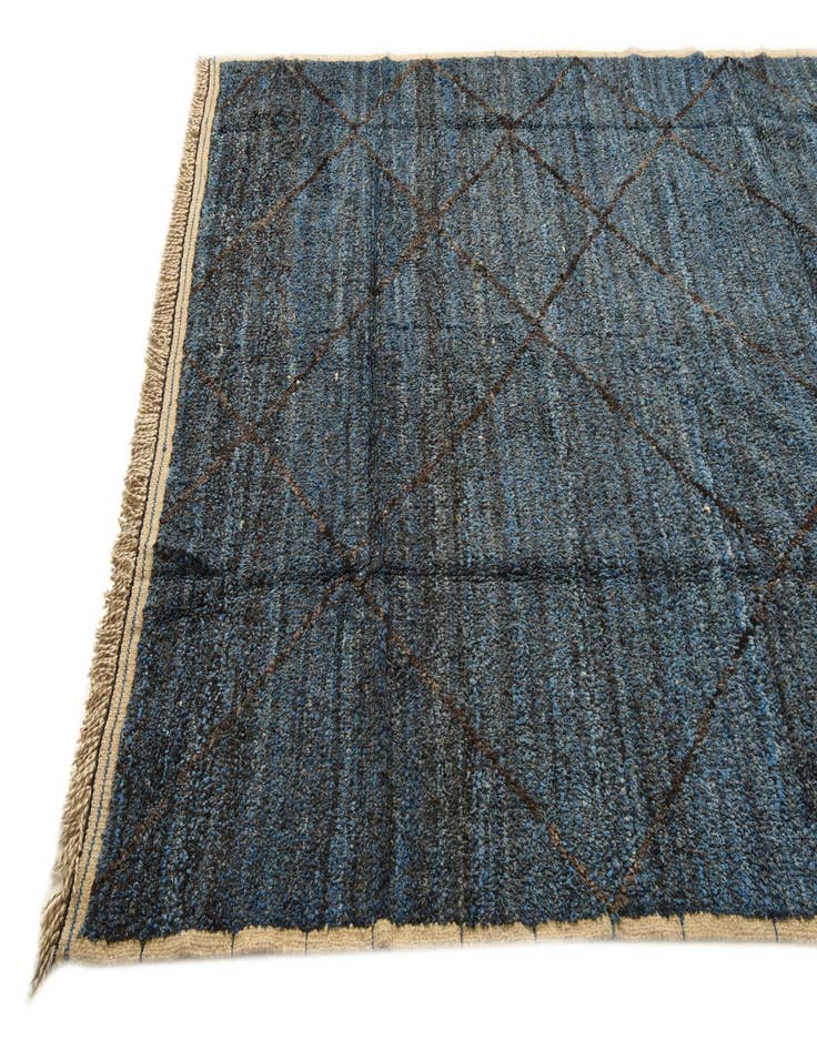 Detail image of  6' 4 x 9' 3  Hand Knotted Moroccan Wool Rug