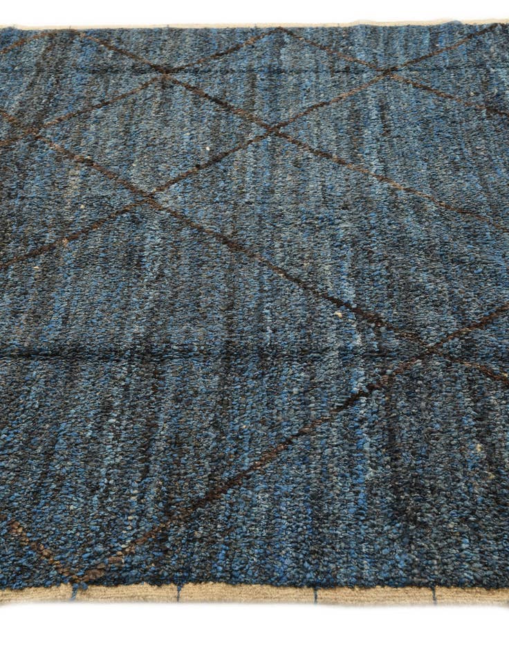 Detail image of  6' 4 x 9' 3  Hand Knotted Moroccan Wool Rug