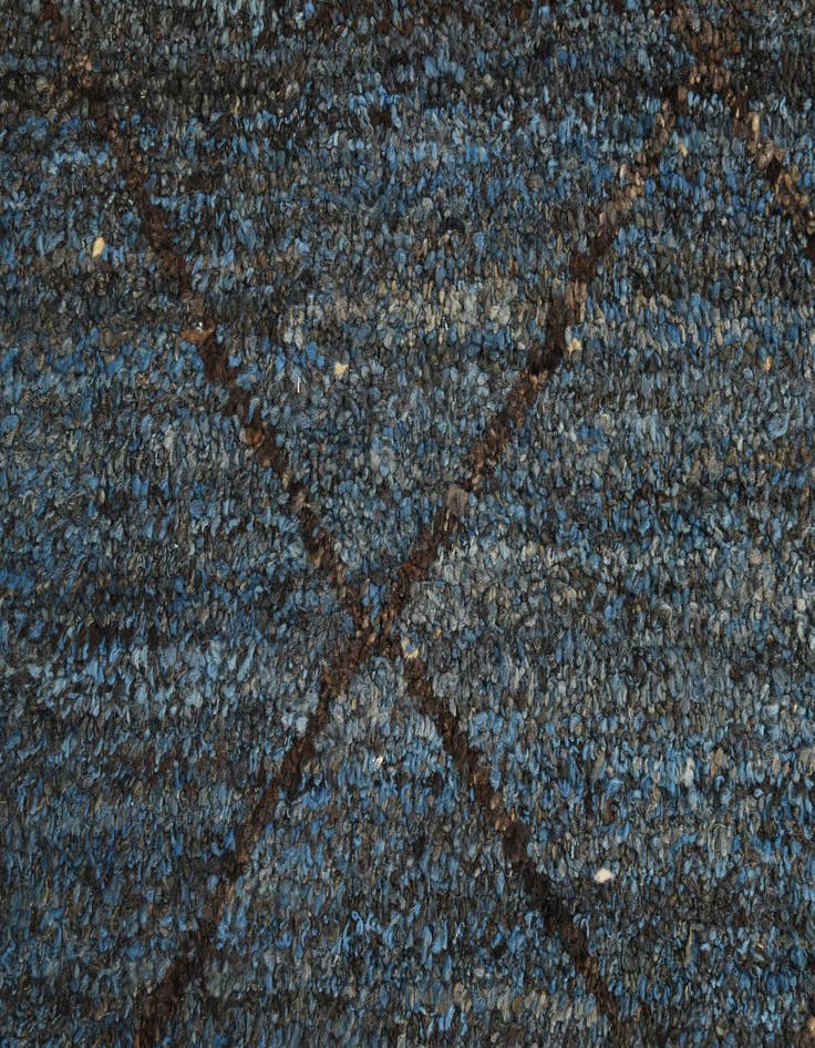 Detail image of  6' 4 x 9' 3  Hand Knotted Moroccan Wool Rug