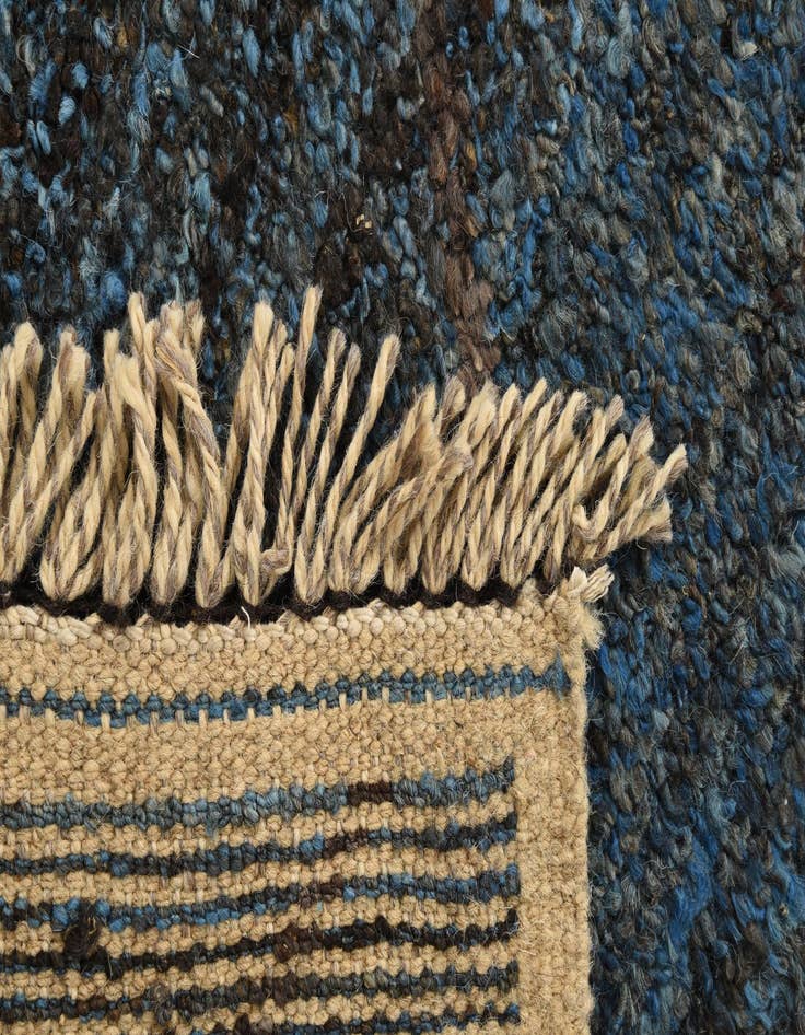 Detail image of  6' 4 x 9' 3  Hand Knotted Moroccan Wool Rug